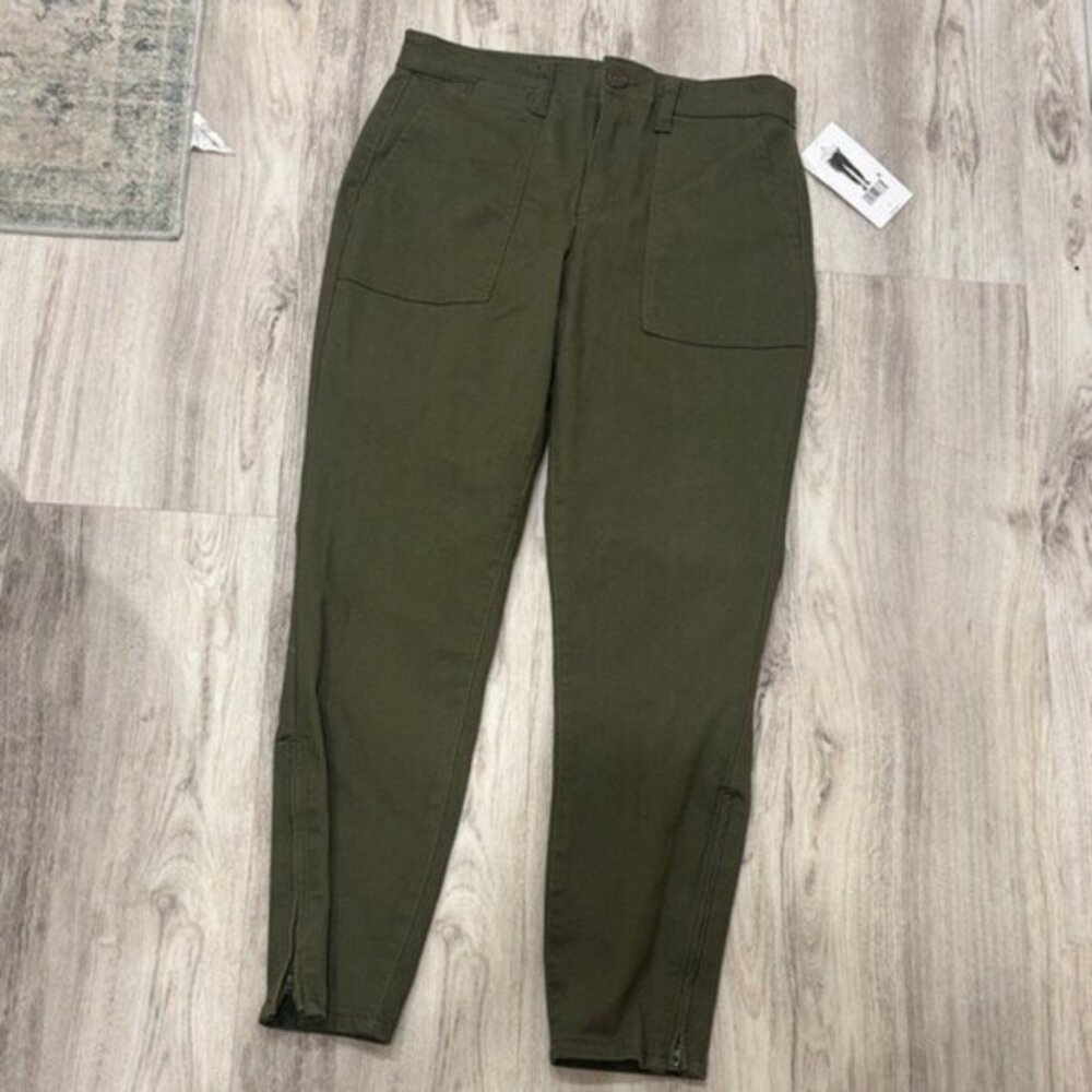 Sanctuary Olive Green Trousers size 4 skinny leg NWT ZIPPER ON THE SIDE